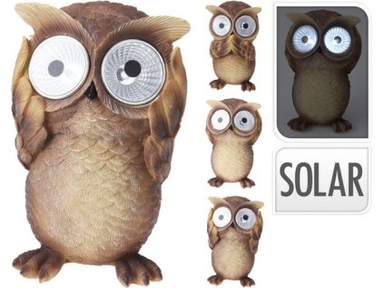 svítilna solární SOVA 3druhy-nevidí, neslyší, nemluví, keram.