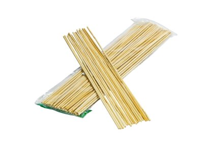 špejle 30cm, 100ks, hrocené, balené, bambus