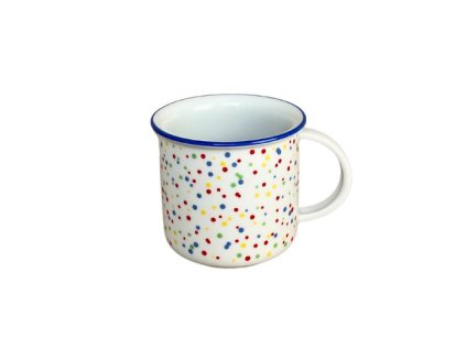 hrnek 250ml TINA - PUNTÍČKY barevné, čes.porcelán