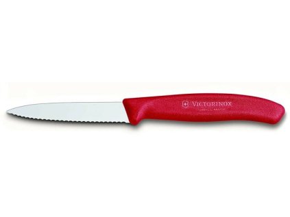 nůž 8cm kuch., VLNKA ČERVENÝ, VICTORINOX