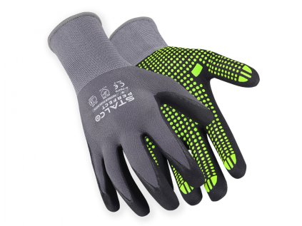 Rukavice NITRILE FLEX PVC DOTS pracovní velikost 10