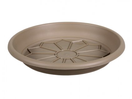 Podmiska pod květník NAXOS plastová hnědo šedá d28cm