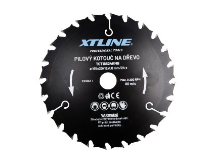XTLINE Kotouč pilový s SK plátky - kombinovaný | 165x1,0x20 mm, 24 zubů