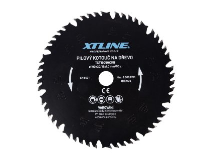 XTLINE Kotouč pilový s SK plátky - kombinovaný | 190x1,0x20 mm, 50 zubů