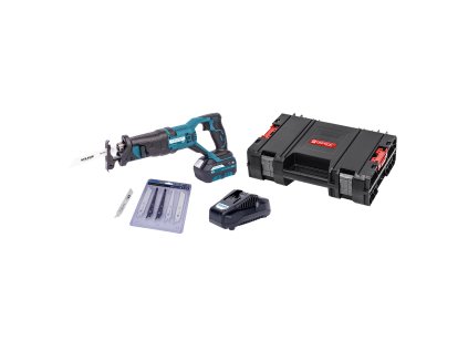 XTLINE Aku mečová pila 18 V + 2 baterie 2.0 Ah + nabíječka 2.4 A + pilové plátky + box