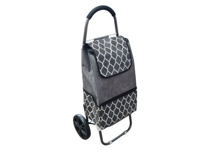 taška s kol., ORNAMENT, (24kg) šedá, před.kapsa-zip, textil