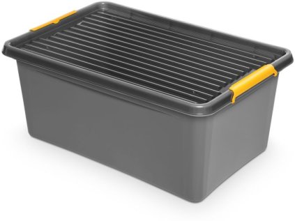 box 40,0l SOLIDST.-1722, 58x39x25cm, koleč., grafit, plast