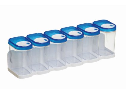 dóza 0,30l sada 6ks s poličkou, plast