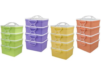 jídlonosič 4D (3x1,2l+1,4l) KOMBI, ČTVERCOVÝ, plast