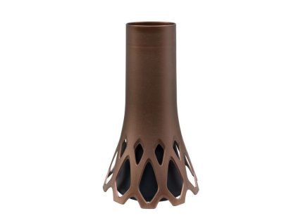 váza hřbit. d10x34,5cm ROSETA 1,3l BRONZ. zátěžová