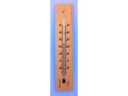 teploměr 14x3cm pokoj. -15°C+50°C, dř.přír.