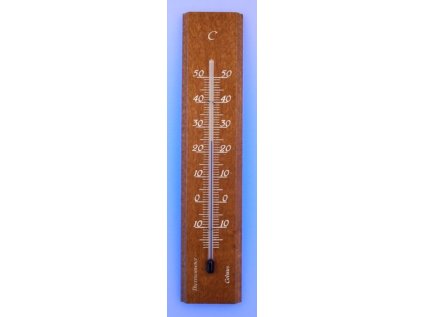 teploměr 14x3cm pokoj., -10°+50°C, dub