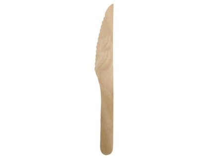 nůž jíd. 16,5cm, 10ks, jednorázový, dřevo
