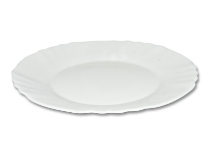 talíř d25cm mělký,EBRO bílý, opál.sklo
