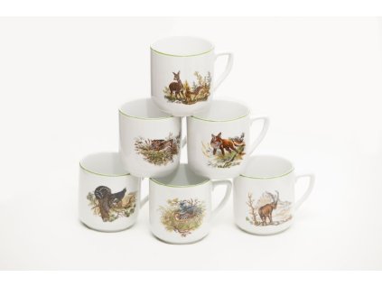 hrnek 400ml PĚTKA-LES.ZVĚŘ A13520, čes.porcelán