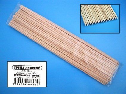 špejle 30cm, d3mm,100ks, hroc., špíz, dřevo