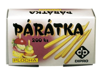 párátka 200ks, plochá, dřevo, EAN, pap.krab.