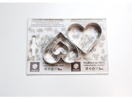 vykr. 0870 Srdíčka, 5cm, 2ks /b.SKIN/