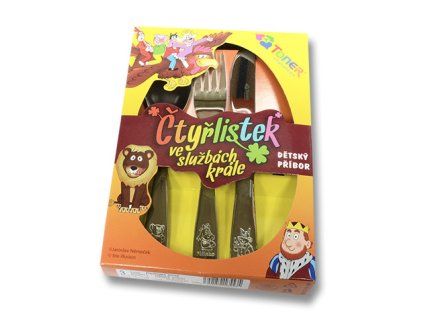 sada příbor.dětský 6032 DBB-3díl. ČTYŘLÍSTEK