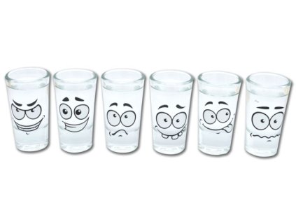 sklen. 25ml, 6ks, FUNNY panák