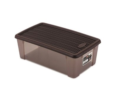 box 5,0l+víko 32,5x19x11cm hnědý ELEGANCE-M