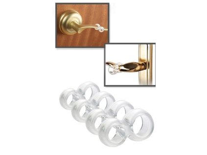 tlumič nárazu 4ks na kliku dveří, transp.pružný plast