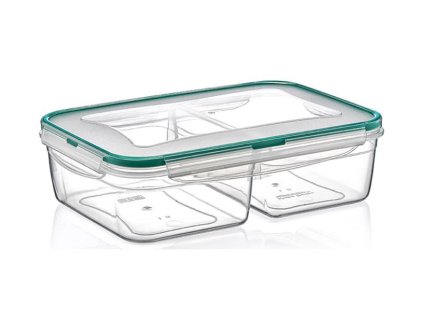 box 2,0 l FRESH dělený(2x1,0l),klick 24x17x7cm,transp.plast