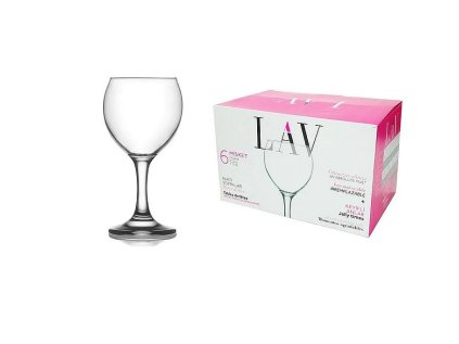 sklen. 210ml, 6ks, MISKET, v14,7cm, (FAN) - č.víno
