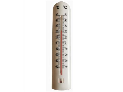 teploměr univ. 27,5cm, -40°C+50°C, bílý plast