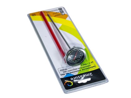 teploměr d5,0x22,5cm do udírny, +20°C+300°C, dlouhá tyčka, pouzdro