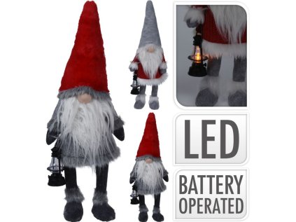 SKŘÍTEK 51cm, LED lucerna, 2druhy, vč. bat., pružné nohy, dek.