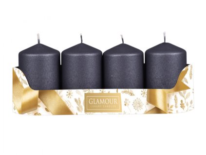 Svíčka adventní PEGAS STRUKTUR škrábaná d5x9cm 4ks