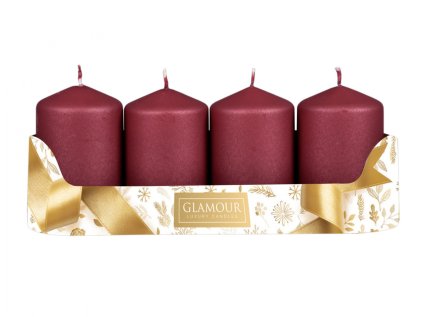 Svíčka adventní PEGAS STRUKTUR škrábaná d5x9cm 4ks
