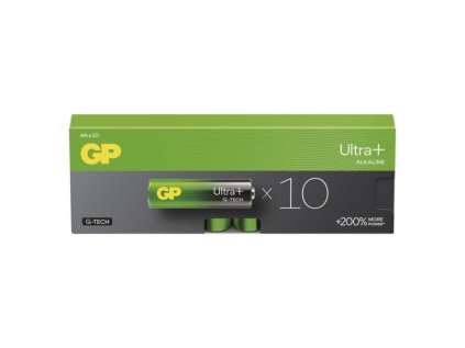 Alkalická baterie GP Ultra Plus AA (LR6), 10 ks