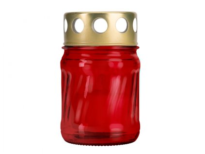 Lampička hřbitovní STŘEDNÍ VÁLEC skleněná 40g d6x10cm