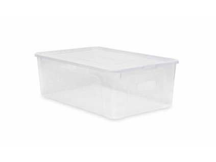 box 12,5l+víko, otvory, 39x26x13, transp.RASTR, MULTIBOX, plast