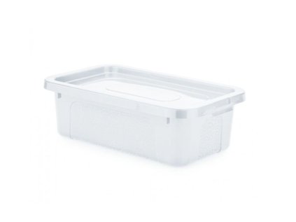 box 4,5l+víko, plný, 33x20x10cm, transp.RASTR, MULTIBOX, plast