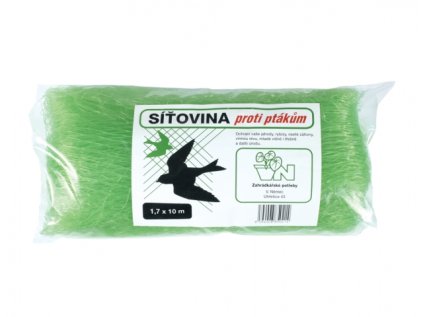 Síť ochranná proti ptákům zelená 2,5cm 1,7x10m