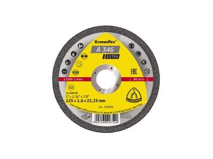 KLINGSPOR Kotouč řezný na ocel A 346 EXTRA | 125x1,6x22,2 mm