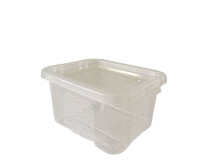 box 2,0l+víko, plný, 20x15x10cm, transp.RASTR, MULTIBOX, plast