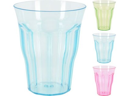 kelímek 0,30l, d9x10,6cm, mix barev, stohovatelný, plast