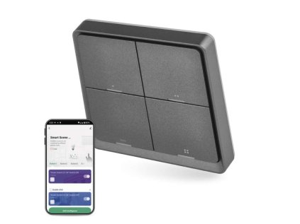 GoSmart Přenosný ovladač scén IP-2004ZB, ZigBee 3.0, 4-tlačítkový