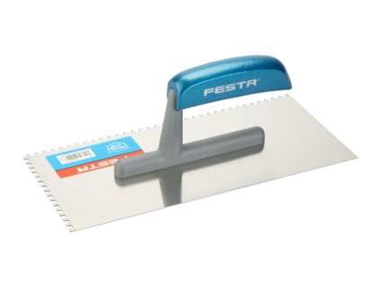 Hladítko FESTA nerez dřevěná rukojeť 280x130mm zub e4