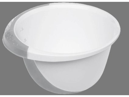 mísa 3,5l šlehací DE LUXE, sever.šedá/bílá, plast