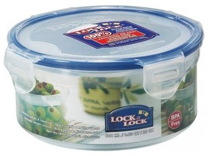 dóza 0,60l LOCK HPL933 kulatá, d12,1x 6,8cm, plast