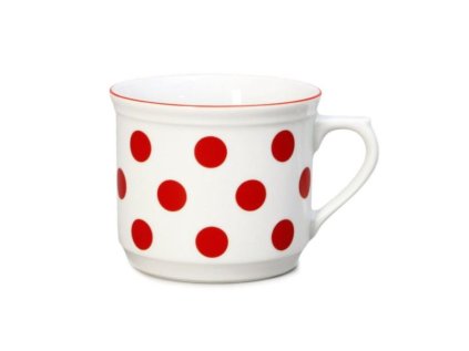 hrnek 630ml VAŘÁK-červ.puntík-1jak.THUN,porcelán *PO 1.4.2025