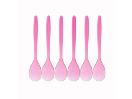 lžíce 6ks káva 14cm, sada, MIX BAREV, transp.plast