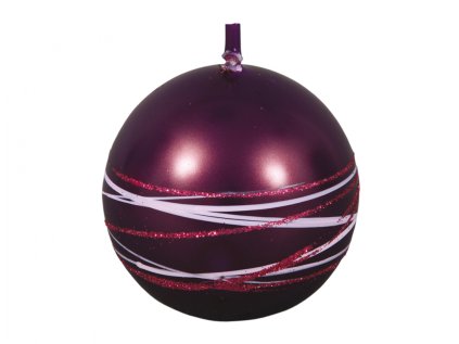 Svíčka SATURN KOULE vánoční metalická lesklá d6cm