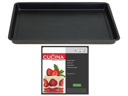 plech 41x28x3cm CUCINA, nepřilnavý na pečení