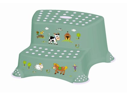 taburetka 2stup. 40x37,v.21cm, FUN.FARM sev.zel., prostiskluz., plast